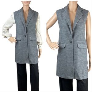 Joseph Ribkoff Gray Long Vest Small Medium